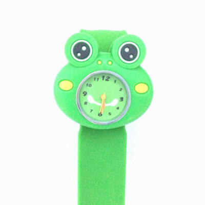 

Kids Boys Girls Slap Snap On Silicone Seas Animal Zoo Cartoon Wrist Watch Child