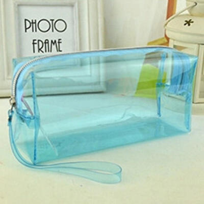 

US Clear Various Color Zipper Stationery Pencil Case Cosmetic Bag Pouch Storage