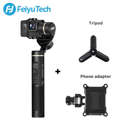 

FeiyuTech G6 Splashproof Handheld Gimbal Feiyu Action Camera Wifi Bluetooth OLED Screen Elevation Angle for Gopro Hero 6 5 RX0