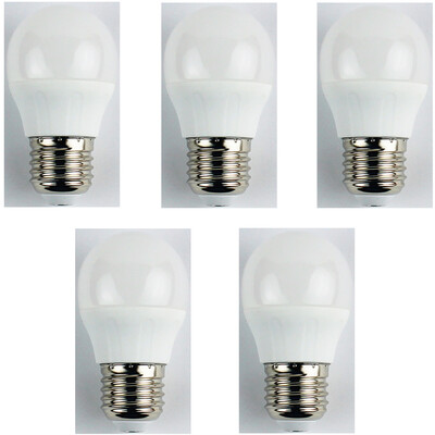 

5PCS 4W E27 LED Globe Bulbs G45 6 Leds SMD 3528 Warm White 310lm 3000K AC 110-240V