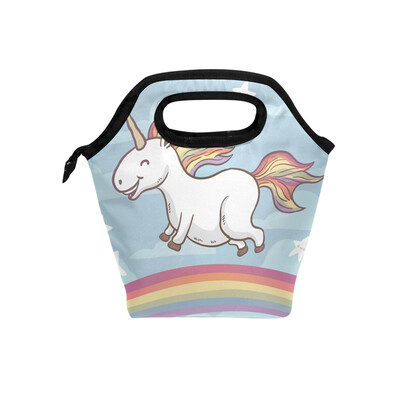 

Lunch Bag Tote Bag Rainbow Unicorn Travel Picnic Organizer Lunch Holder Handbags Lunch Bag Box for Office