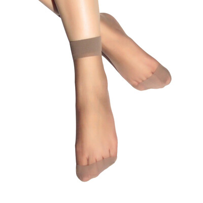 

Langsha short silk socks on the socks crystal silk socks thin section Ms short stockings 20 double skin coffee 10 double