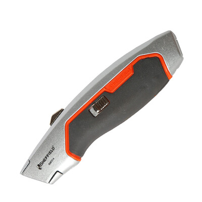

Steel Shield SHEFFIELD S067214 Multi-function quick change blade aluminum alloy heavy duty utility knife large paper cutter open box knife cutter tool knife with 3 blades