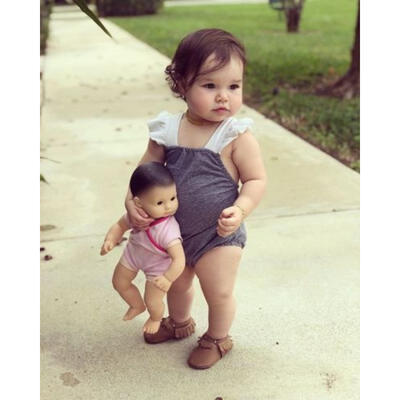 

Cotton Newborn Infant Baby Girl Bodysuit Backless Romper Jumpsuit Clothes Outfit