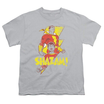 

Captain Marvel Shazam Superhero Transformation Big Boys T-Shirt Tee