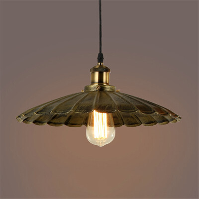 

Baycheer HL486942 Industrial Style 1181"White Pendant Light Retro LED Pendant with Floral Round Metal Shade