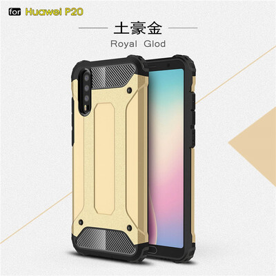 

Fivice Huawei P20 case Luxury Silicone Diamond Armor PC Hard Shell Phone Case