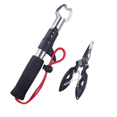 

Generic Portable Stainless Steel Fish Gripper&Multi-purpose Braid Cutter Splitring Pliers