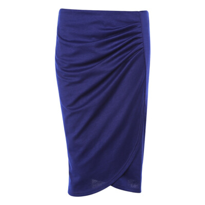 

Elegant High Waist Slit Ruched Zipper Bodycon Women Pencil Skirt