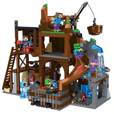 

Mi bloque de construcción de bloques de casa de bosque de DIY mundo ilumina juguetes compatibles con Legoed Minecrafted City