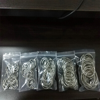 

PH PANDAHALL 100 Pcs Iron Loose Leaf Book Binder Hinged Rings Keychain Key Rings