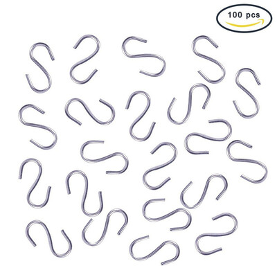 

PH PANDAHALL 1 Box 304 Stainless Steel Mini  Hooks Connectors  Hook Findings