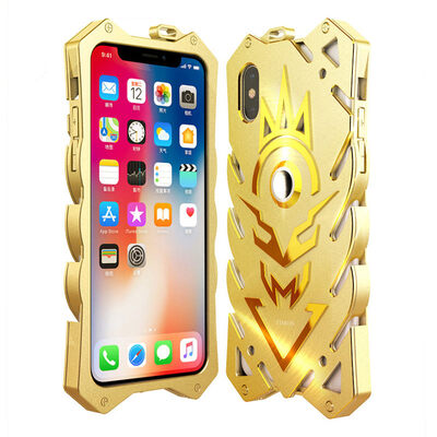 

Aluminum Metal Armor For Apple iPhone X Case Rugged Shockproof Luxury Hard Heavy Duty Ring Magnet Case For Apple iPhone X Cover