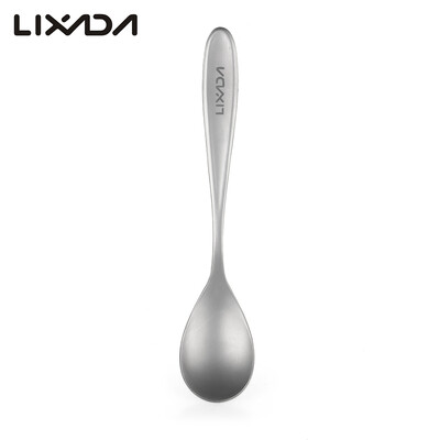

Lixada Titanium Spoon Lightweight Dinner Spoon Table Spoon for Home Outdoor Picnic Camping Hiking Traveling