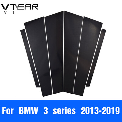 

Vtear For BMW 1 3 5 series For BMW X1 X3 X5 accessories car window BC pillar sticker trim black mirror reflection panel Exterior