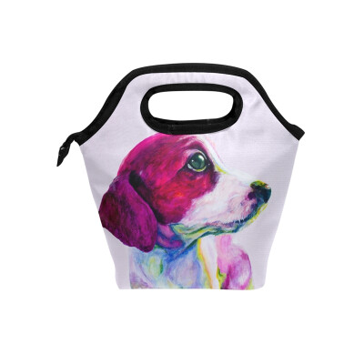 

Lunch Bag Tote Bag Colorful Dog Travel Picnic Organizer Lunch Holder Handbags Lunch Bag Box for Office