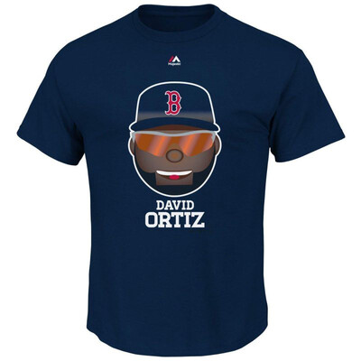 

David Ortiz Boston Red Sox Youth Navy Emoji Player T-Shirt