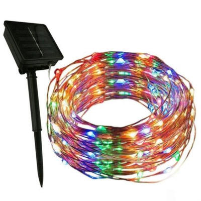 

Outdoor Solar Power 20M 66Ft 200 LED Copper Wire Light String Fairy Xmas Party