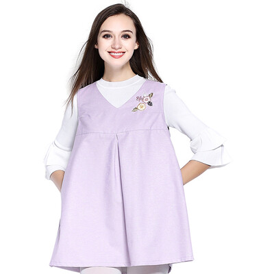 

Beijing Qi radiation clothing pregnant women clothing radiation clothing computer silver fiber jacket dress apron four seasons lavender  code jcm9915