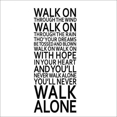 

Large Size Youll Never Walk Alone Vinyl Wall Art Sticker Home Decor Words Decal