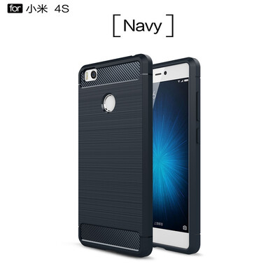 

Fivice Xiaomi Mi 4S case Luxury brushed carbon fiber TPU soft shell