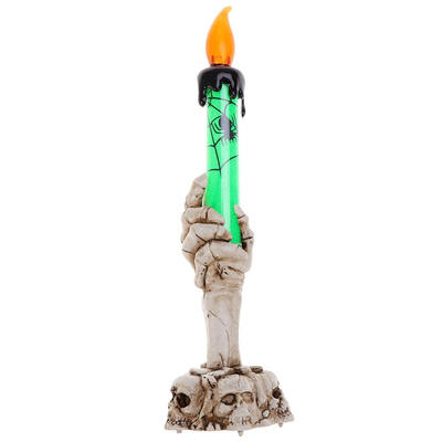 

UpperX Horror Skeleton Handheld LED candle Light Decoration High Quality Bars Haunted House Skeletons Photo Props