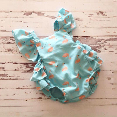 

Newborn Baby Girl Clothes Flower Jumpsuit Romper Bodysuit Headband Outfit Set
