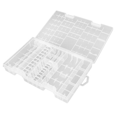 

Household Multifunction Battery Storage Box PP Transparent Desktop Receiving Case Super Volume for Placed AAAAA Batteries Holder