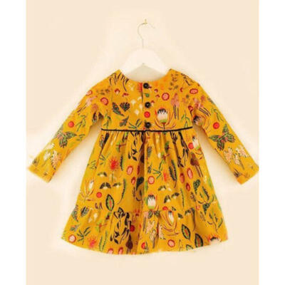 

Toddler Kids Baby Girl Floral Long Sleeve Dress Princess Party Clothes Summer AU