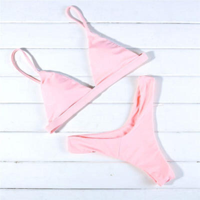 

New Women Swimwear Bikini Set Bandage Push-Up Padded Swimsuit Bathing Beachwear