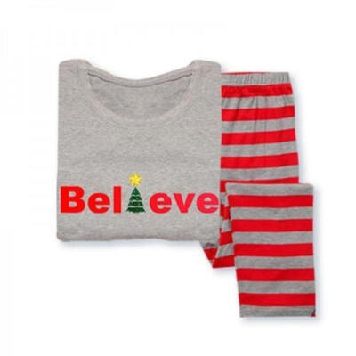 

Xmas Family Matching Believe Pajamas Set Adult Kid Sleepwear Nightwear Outfits