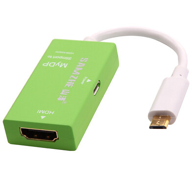 

Shanze (SAMZHE) ZJX-350 SlimPort телефонный адаптер кабель HDMI HD HD адаптер кабельного подключения телевизора зеленый золотой пластине