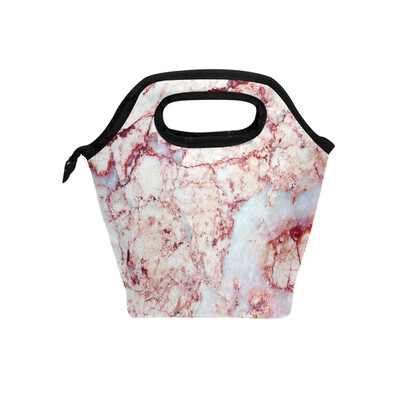 

Lunch Bag Tote Bag Marble Grain Travel Picnic Organizer Lunch Holder Handbags Lunch Bag Box for Office