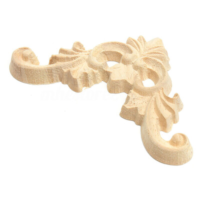 

UpperX 8Pcs Rubber Wood Onlay Applique Wooden Carving Decor Furniture Decor 7X7Cm