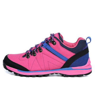 

THE FIRST OUTDOOR mountaineering shoes outdoor hiking cross-country hiking shoes 844610 female models rose red blue purple 36 yards