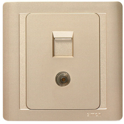 

Simon Electric simon N55302S-56 TV plus information socket 55 Series 86 switch socket panel champagne