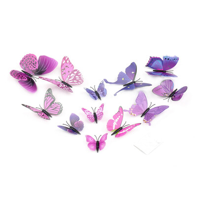 

12шт 3D бабочки наклейка искусства Дизайн Decal стены Home Decor Room украшения