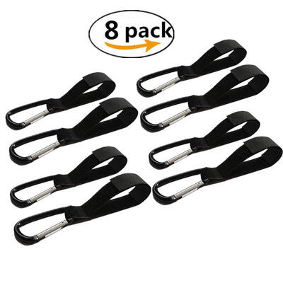 

UpperX Stroller Hook 8 Packs Put Your Shopping&Luggage Safely on The Stroller Easy to Use Universal