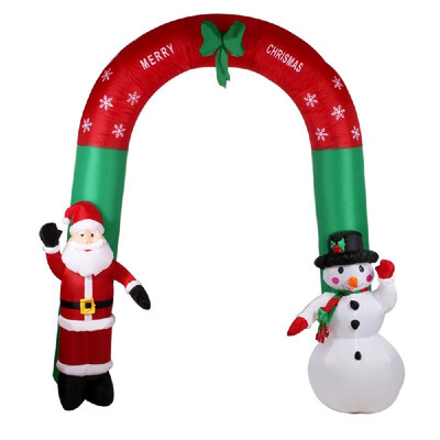 

24m Inflatable Archway with Santa Claus&Snowman Inflatable Waving Hand Father Christmas&Snowman Cute Xmas Decoration 79f