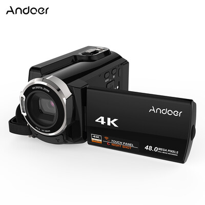 

Andoer HDV-534K 4K 48MP WiFi Digital Video Camera 1080P Full HD Novatek 96660 Chip 3inch Capacitive Touchscreen IR Infrared Night