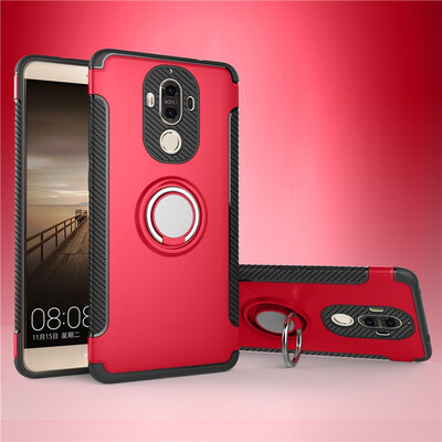 

Fivice Huawei Mate 9 case PC metal ring shell magnetic car bracket TPU phone case
