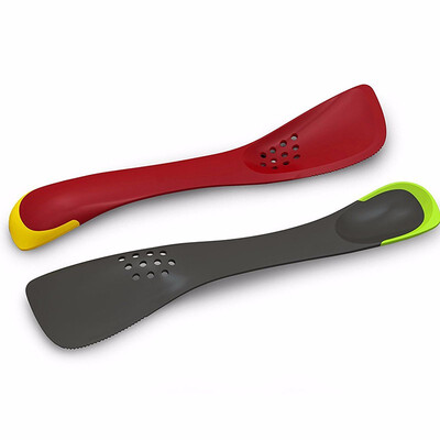 

Outdoor 5-In-1 Utensil Slotted Solid Spoon Spatula Turner Slicer