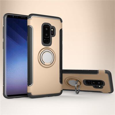 

Fivice Samsung Galaxy S9 plus case PC metal ring shell magnetic car bracket TPU phone case