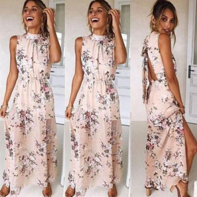 

Sexy Women BOHO Long Evening Party Cocktail Prom Floral Summer Beach Maxi Dress
