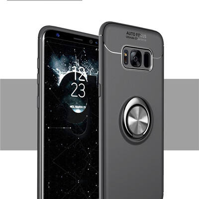 

Fivice Samsung Galaxy S8 plus case TPU metal ring shell magnetic bracket soft shell