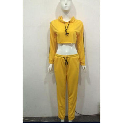 

Hot Womens Tracksuits Hoodies Sweatshirt Jogging Pants 2Pcs Set Sports Suit