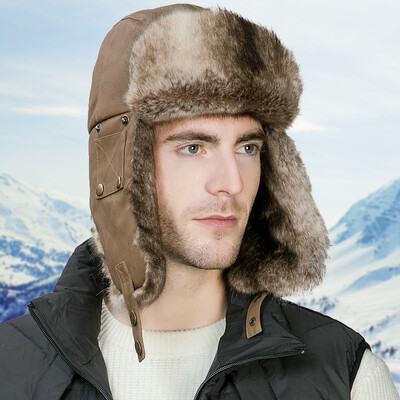

Siggi AA99711 hat men&women autumn&winter Lei Feng hat fashion wild earmuffs thick warm ski cap brown 60CM