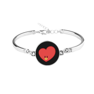 

Hot Fashion Women Girls BTS Bangtan Boys Silver Plated Charm Bracelet Bangle