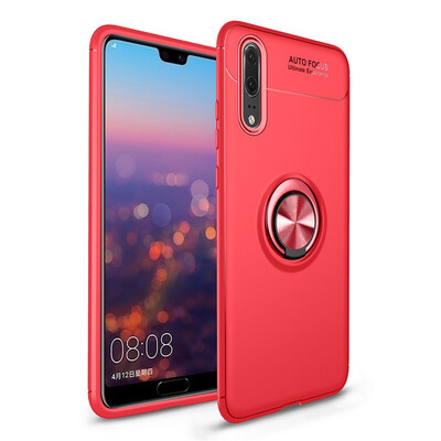 

Fivice Huawei P20 case TPU metal ring shell magnetic bracket soft shell