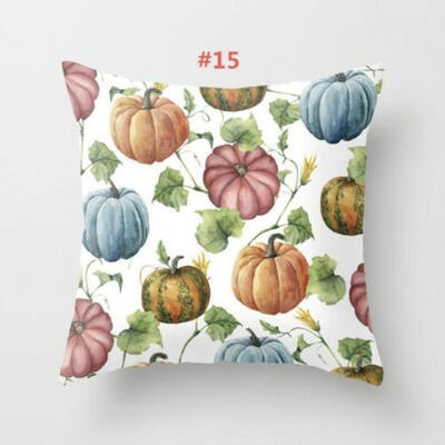 

Halloween Pumpkin Cushion Cover Square Pillow Case Thanksgiving Day Decor 18